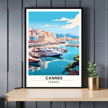 Affiche Cannes | Impression Cannes | affiche de voyage Cannes, France | Affiche Côte d'Azur