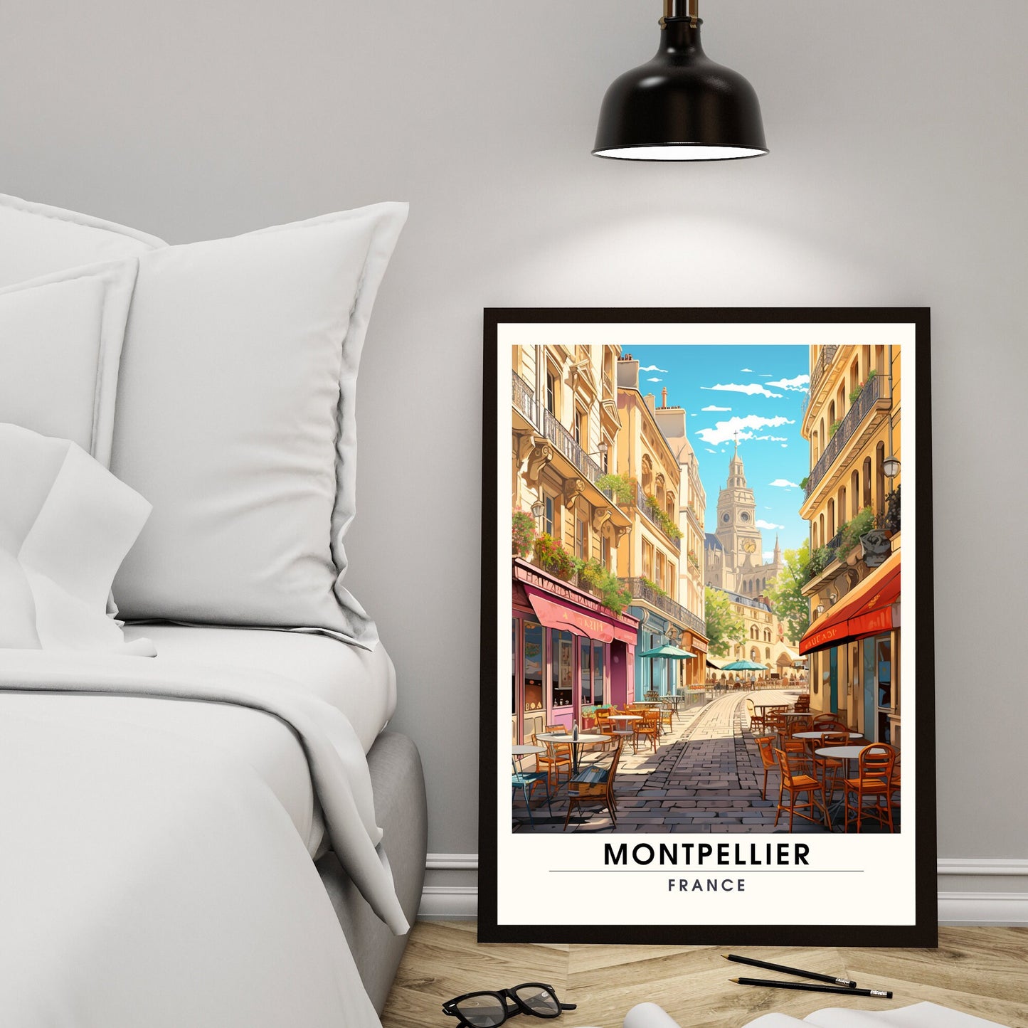 Affiche Montpelier | Impression Montpelier | affiche de voyage Montpelier, France