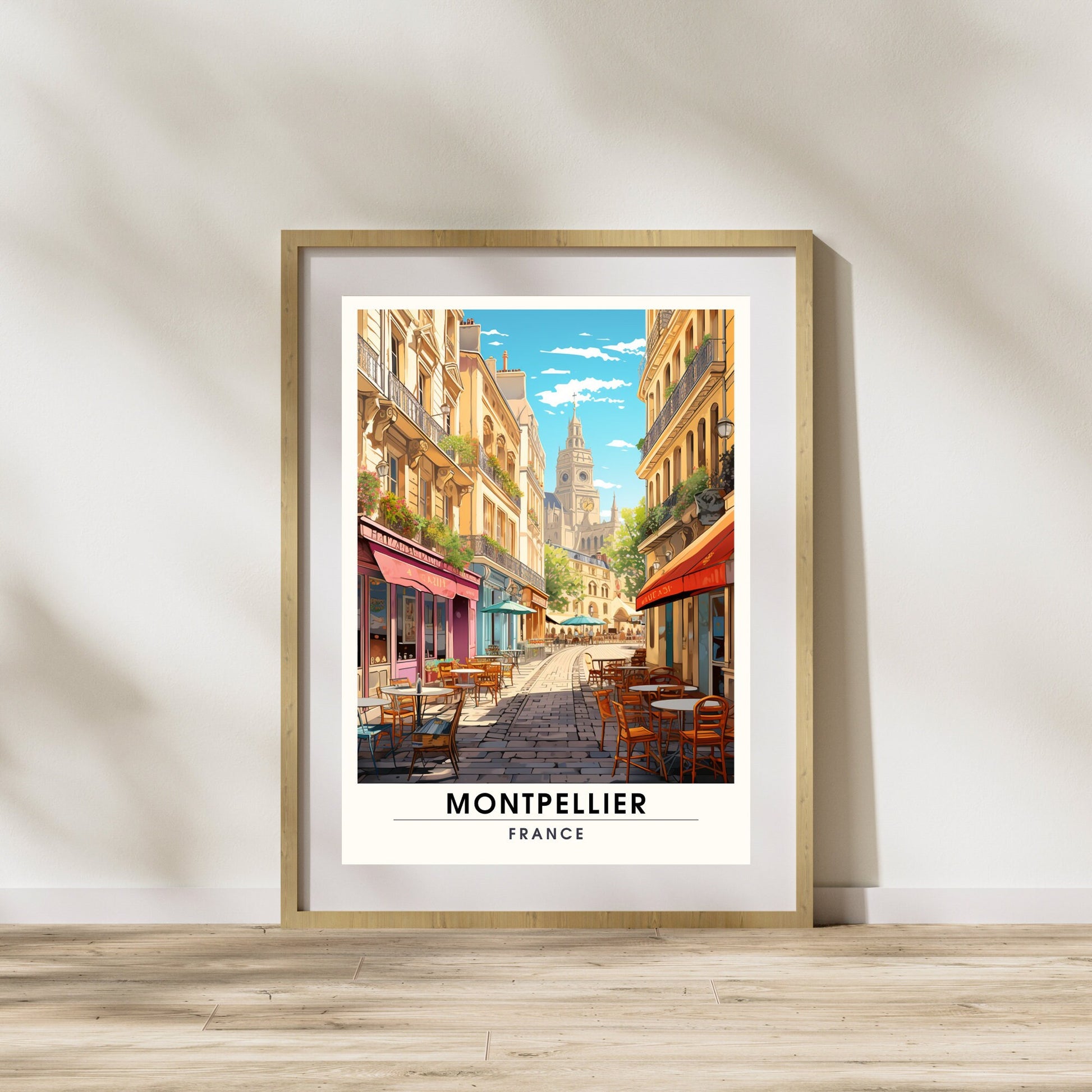 Affiche Montpelier | Impression Montpelier | affiche de voyage Montpelier, France