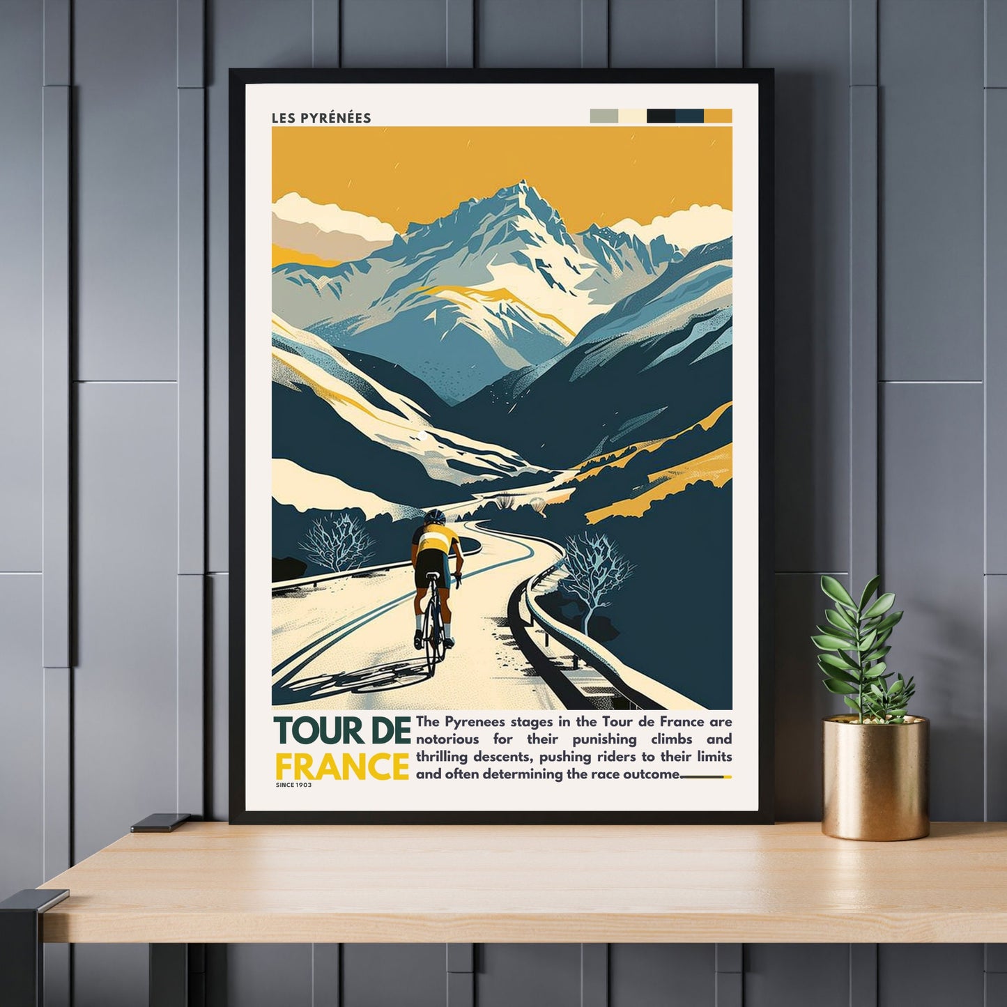 Impression Tour de France | Les Pyrénées | Affiche Tour de France