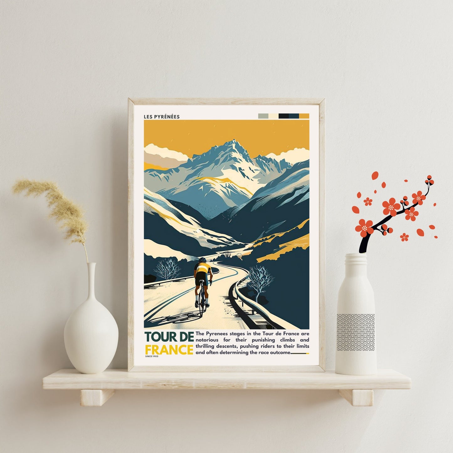 Impression Tour de France | Les Pyrénées | Affiche Tour de France