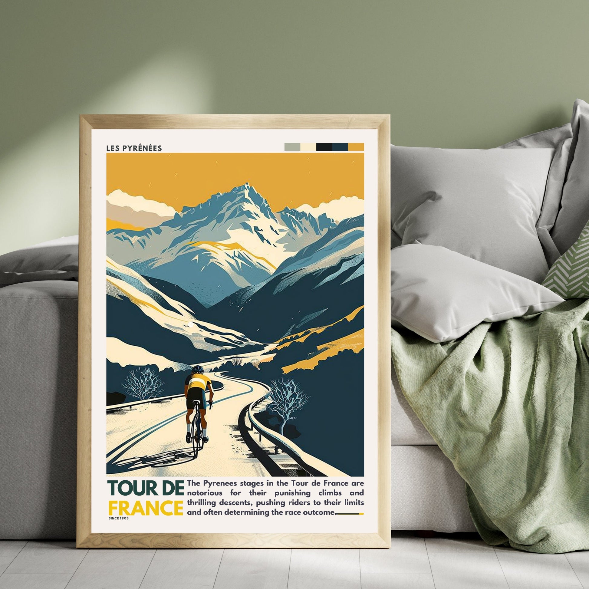 Impression Tour de France | Les Pyrénées | Affiche Tour de France