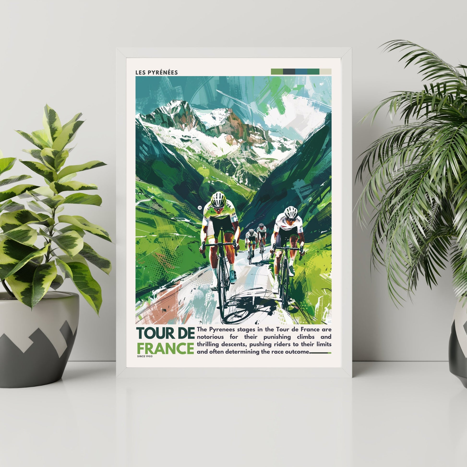 Impression Tour de France | Les Pyrénées | Affiche Tour de France