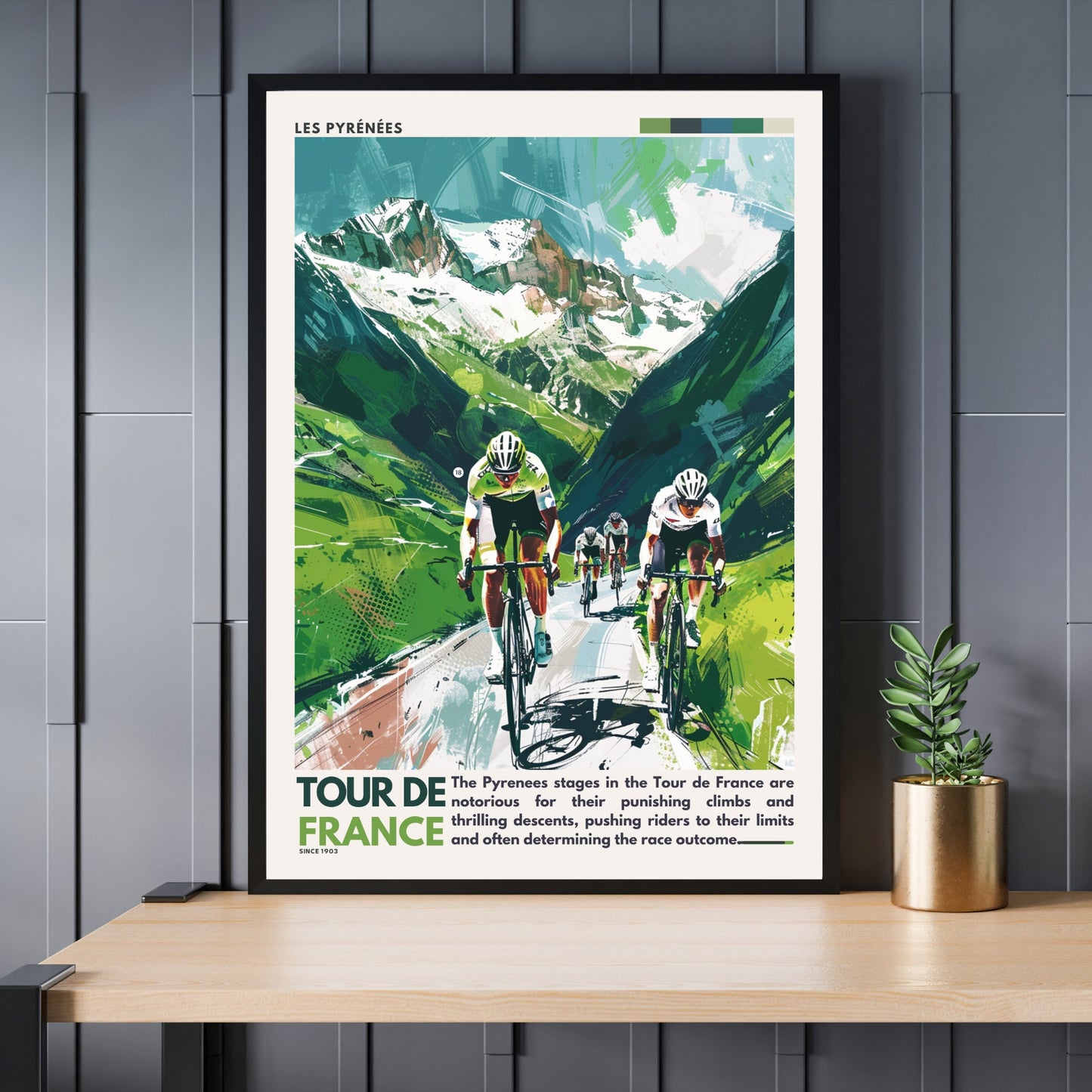 Impression Tour de France | Les Pyrénées | Affiche Tour de France