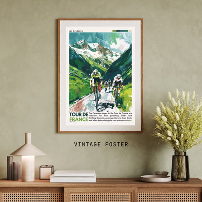 Impression Tour de France | Les Pyrénées | Affiche Tour de France