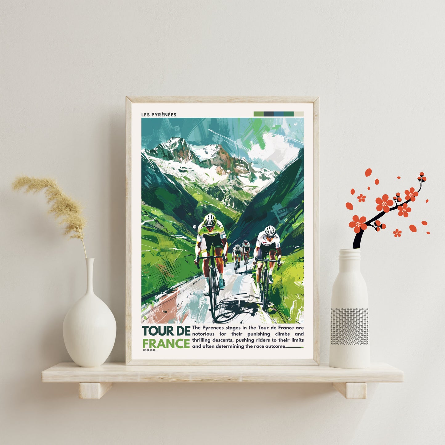 Impression Tour de France | Les Pyrénées | Affiche Tour de France