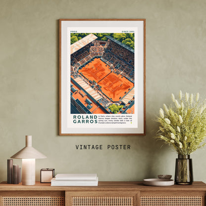 Impression Roland Garros | Affiche Roland Garros | Affiche Tennis