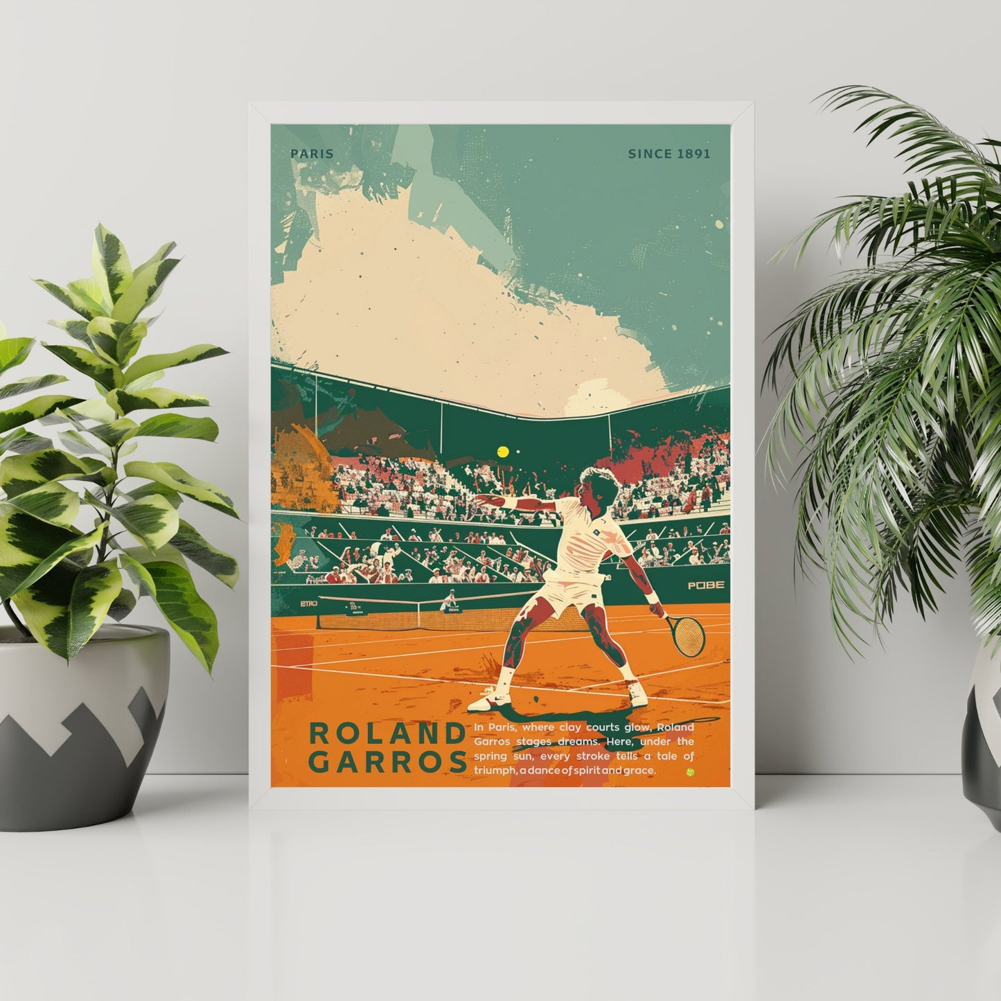 Impression Roland Garros | Affiche Roland Garros | Affiche Tennis