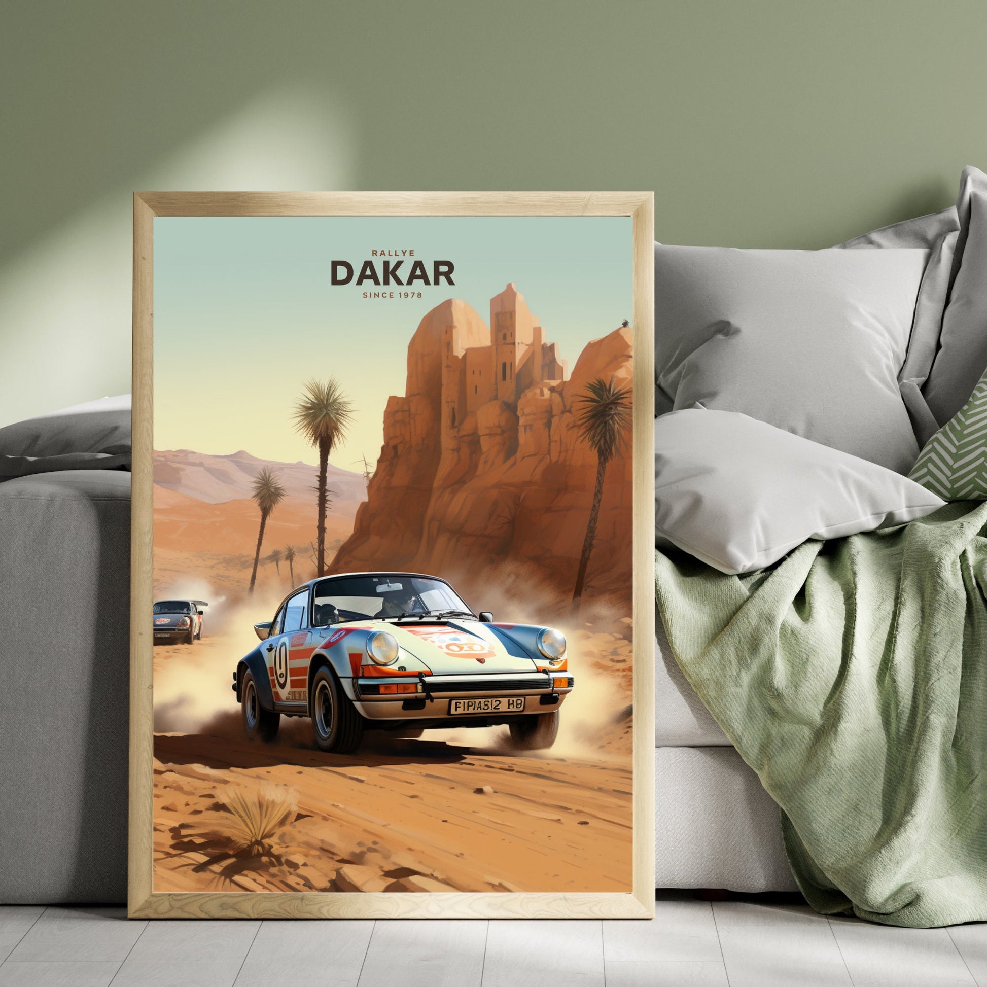 Affiche Rallye Dakar | Impression Rallye Dakar | Porsche 911