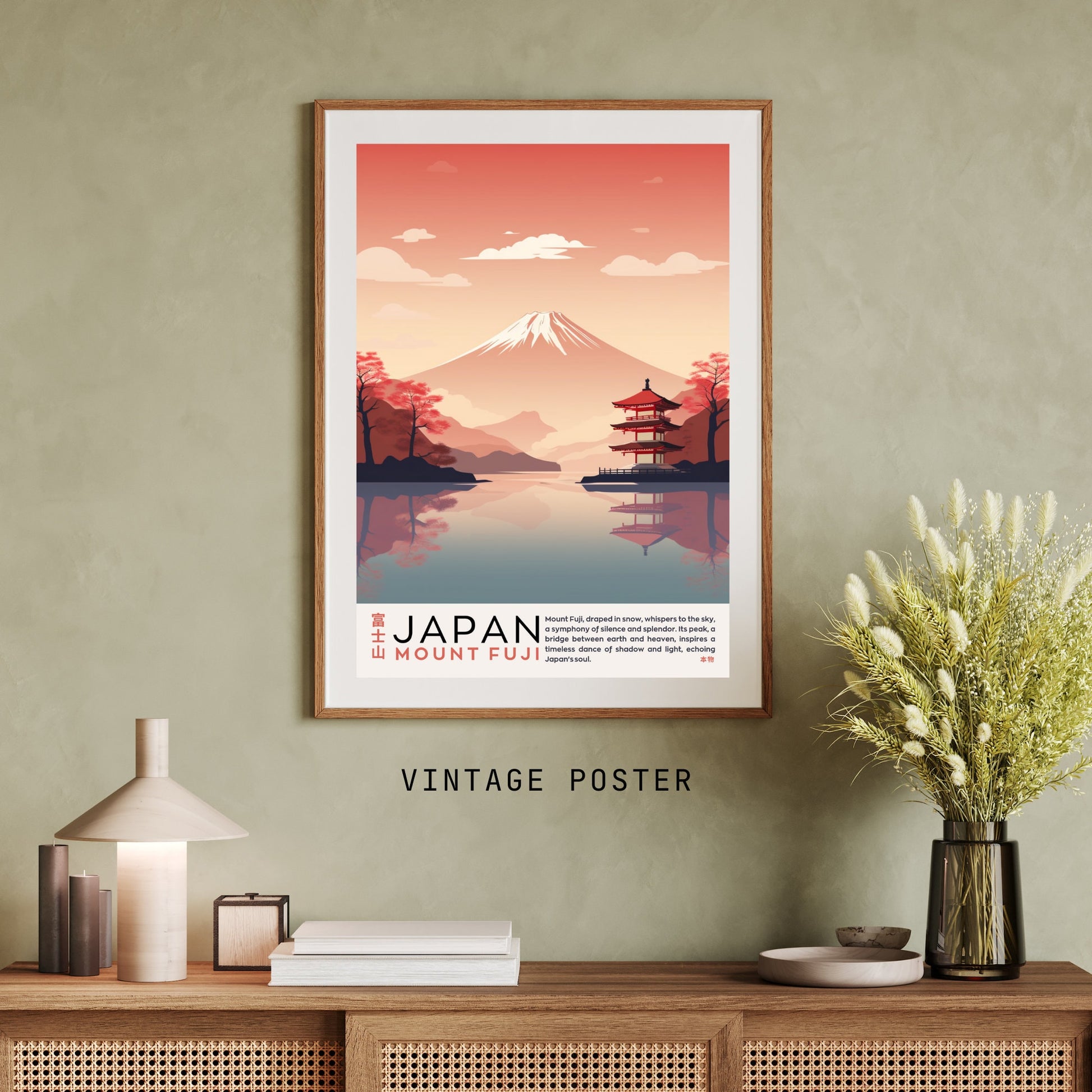 Affiche Mont Fuji | Affiche Japon | impression Japon | Impression Mont Fuji, Japon