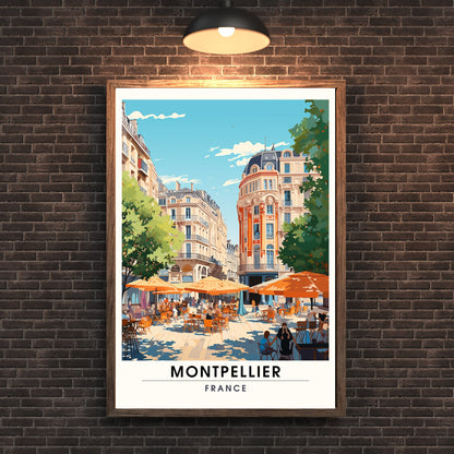 Affiche Montpelier | Impression Montpelier | affiche de voyage Montpelier, France