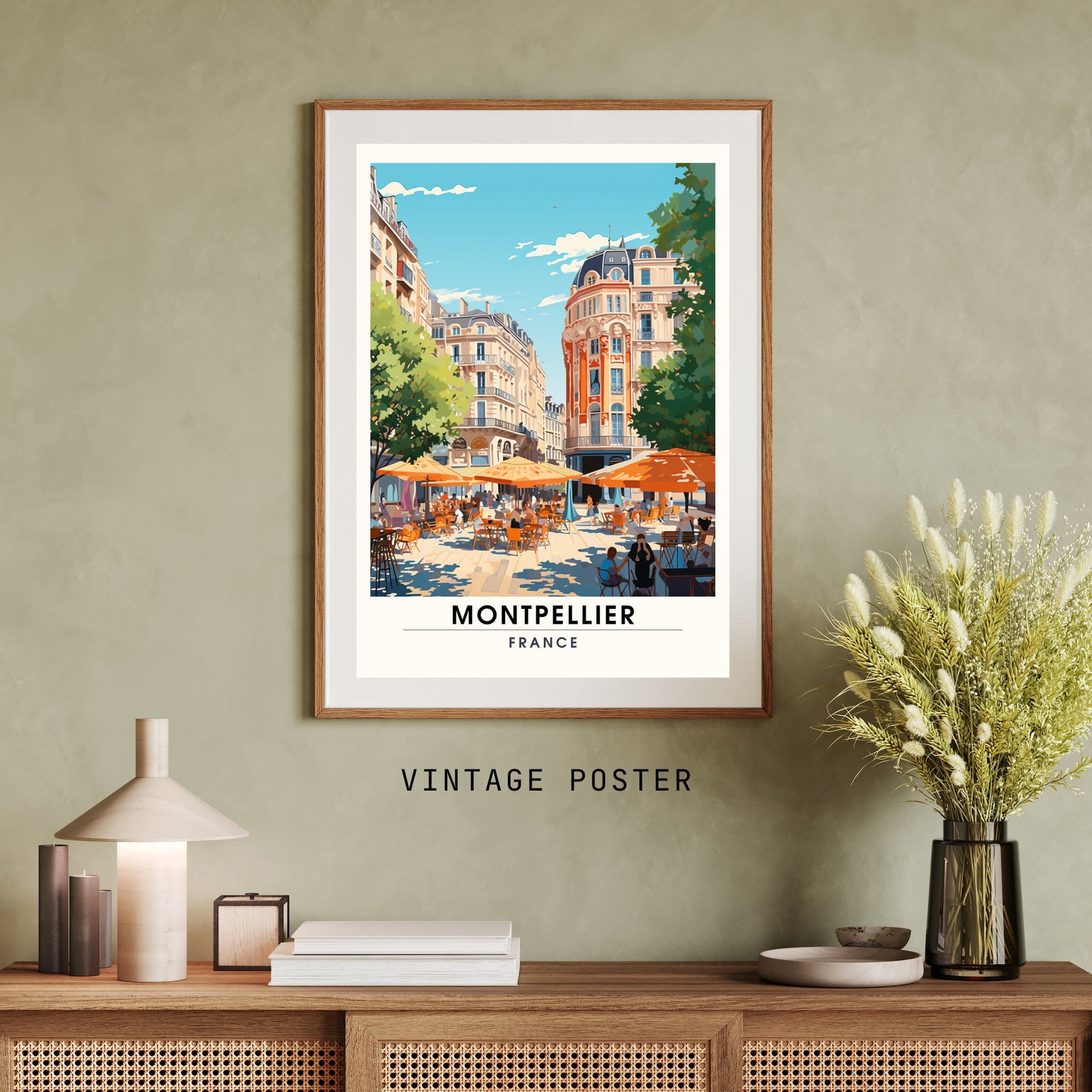 Affiche Montpelier | Impression Montpelier | affiche de voyage Montpelier, France