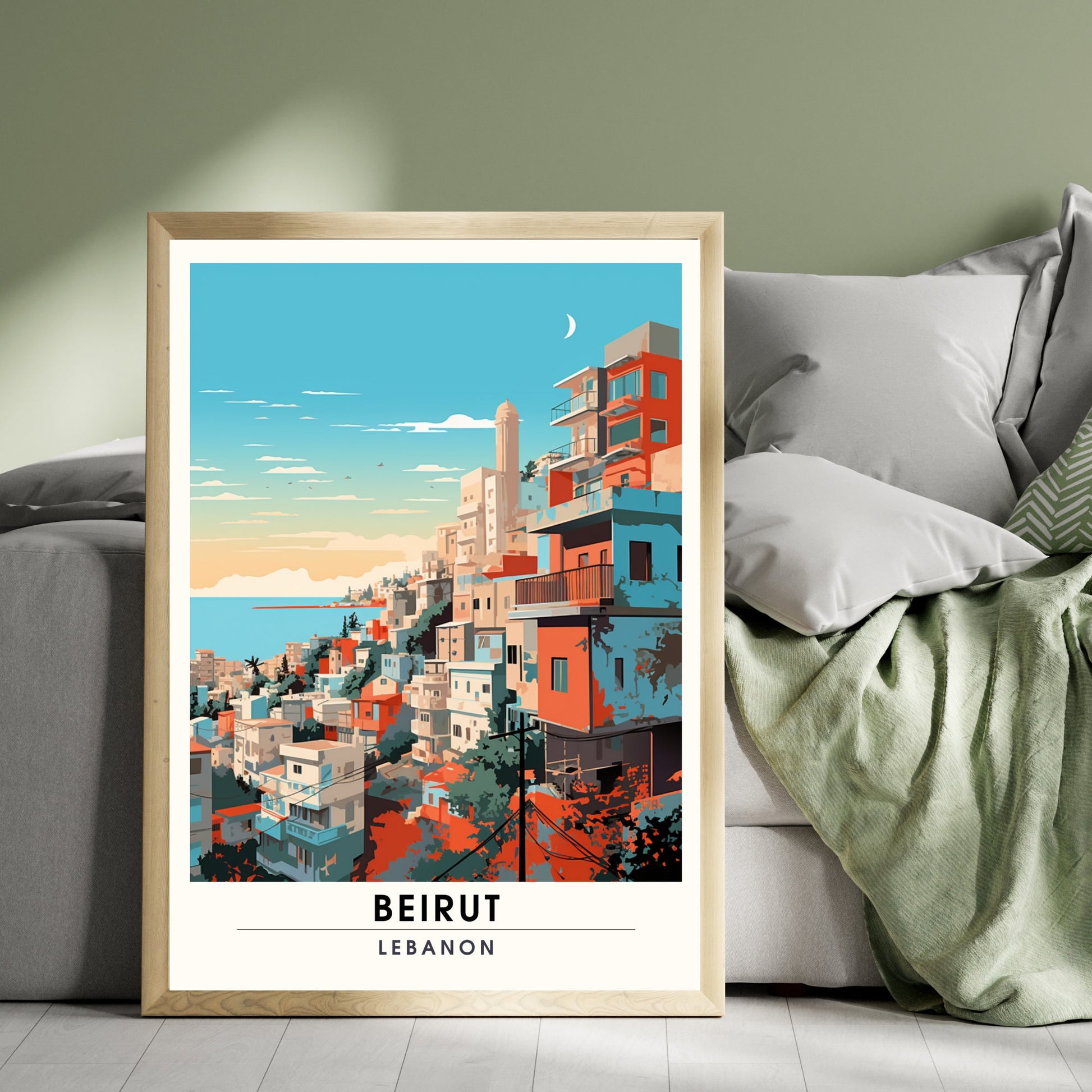 Impression Beyrouth| Affiche de voyage Beyrouth, Liban| Affiche de voyage Beyrouth | Affiche Beyrouth