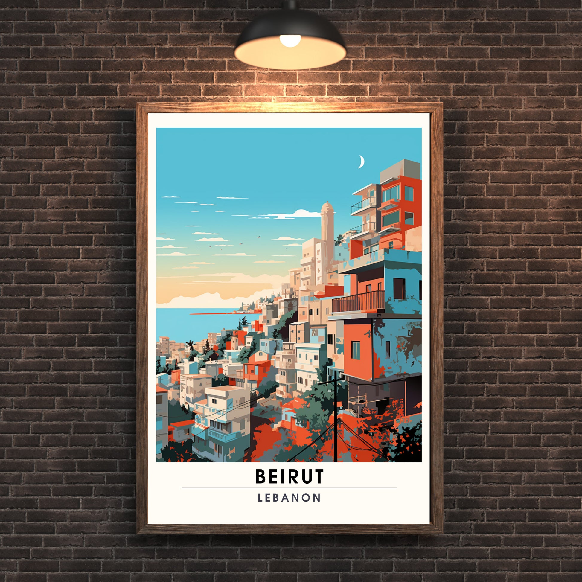 Impression Beyrouth| Affiche de voyage Beyrouth, Liban| Affiche de voyage Beyrouth | Affiche Beyrouth