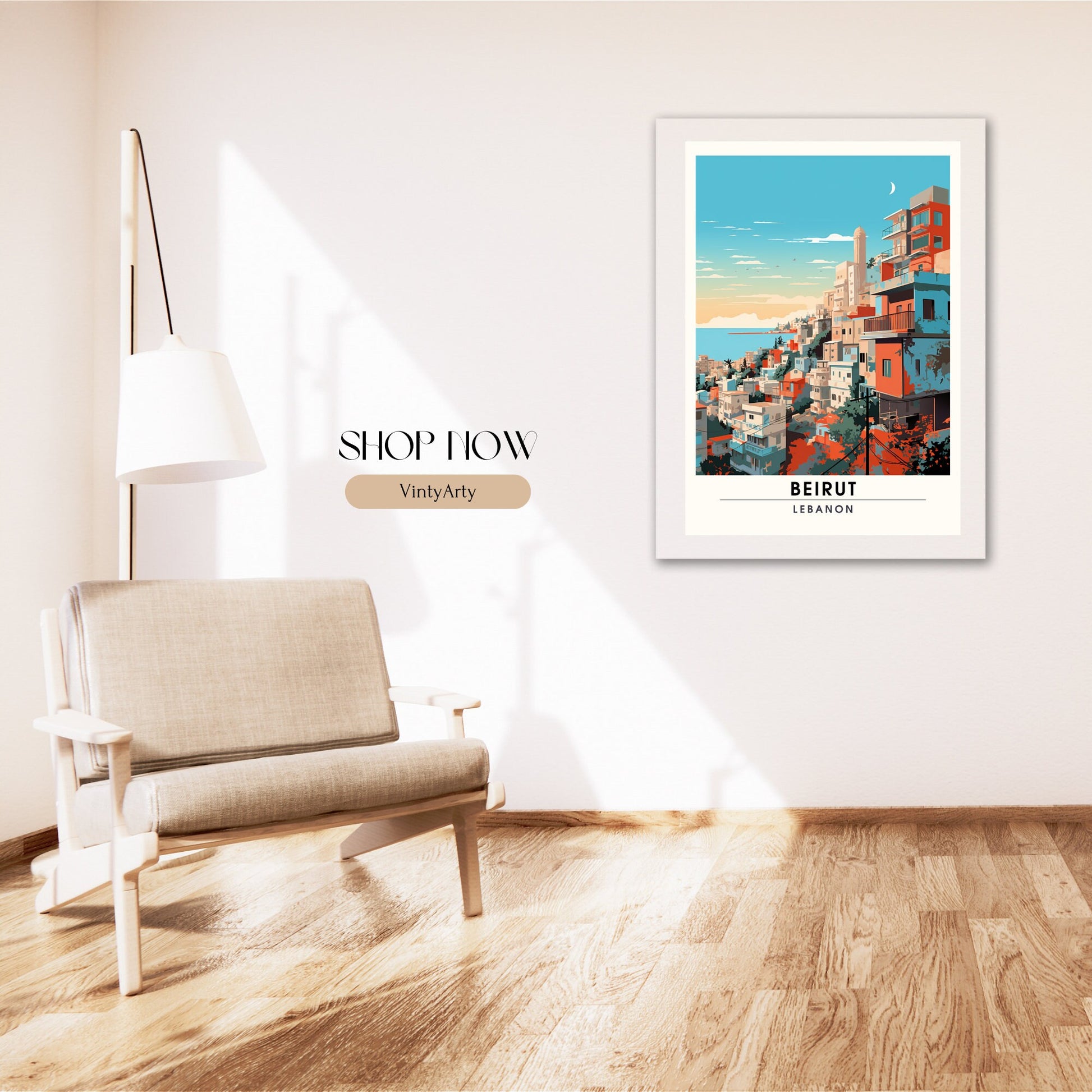 Impression Beyrouth| Affiche de voyage Beyrouth, Liban| Affiche de voyage Beyrouth | Affiche Beyrouth