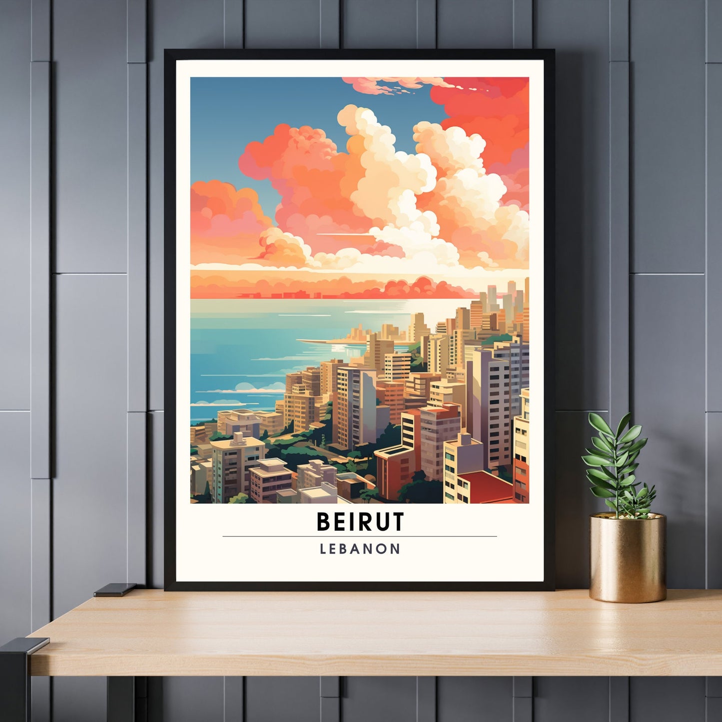 Impression Beyrouth| Affiche de voyage Beyrouth, Liban| Affiche de voyage Beyrouth | Affiche Beyrouth