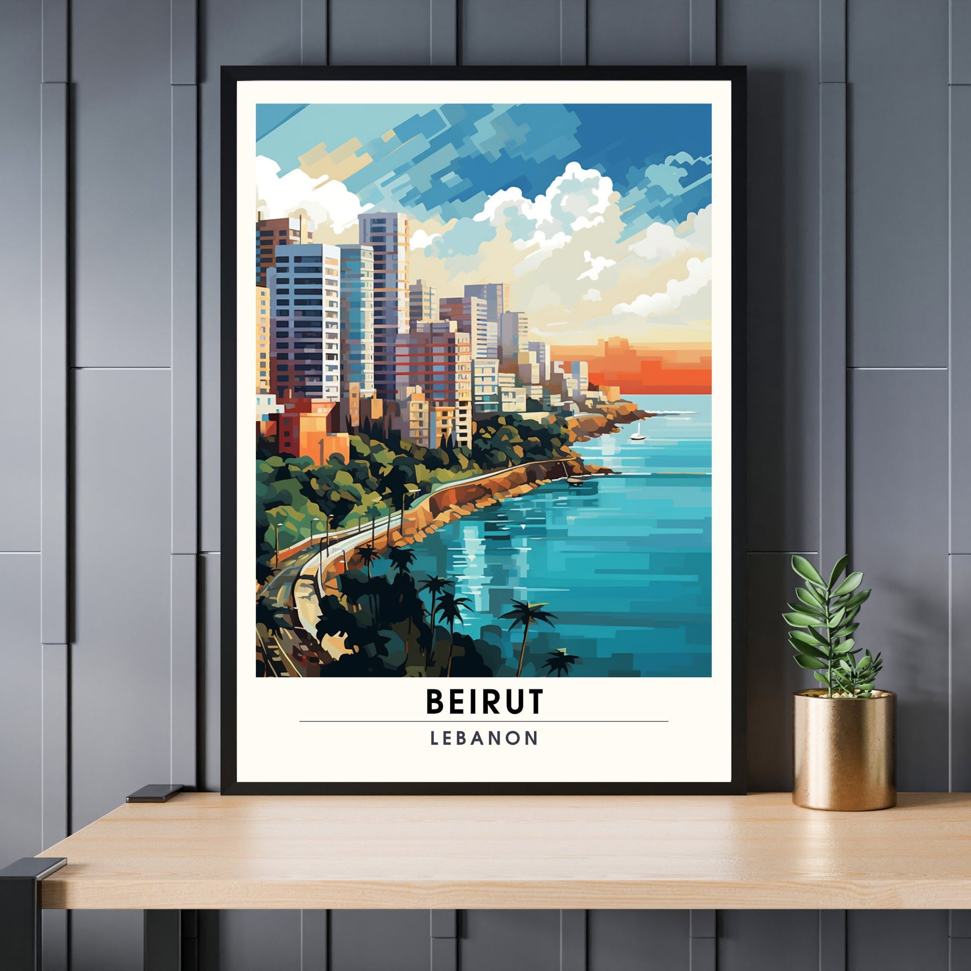 Impression Beyrouth| Affiche de voyage Beyrouth, Liban| Affiche de voyage Beyrouth | Affiche Beyrouth