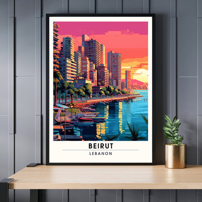 Impression Beyrouth| Affiche de voyage Beyrouth, Liban| Affiche de voyage Beyrouth | Affiche Beyrouth