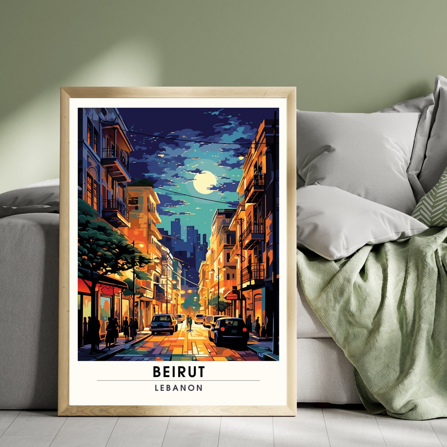 Impression Beyrouth| Affiche de voyage Beyrouth, Liban| Affiche de voyage Beyrouth | Affiche Beyrouth