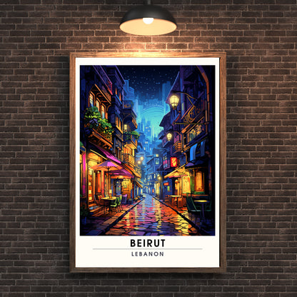 Impression Beyrouth| Affiche de voyage Beyrouth, Liban| Affiche de voyage Beyrouth | Affiche Beyrouth