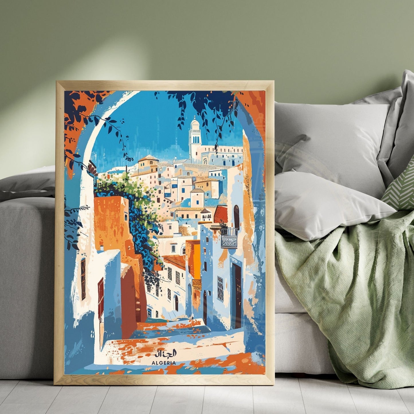 Affiche Algerie | Affiche de voyage Alger | Affiche Casbah d'Alger | Poster Algérie