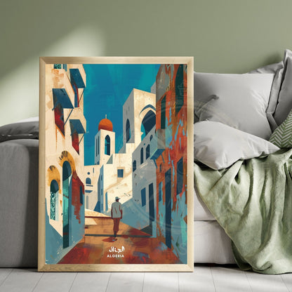 Affiche Algerie | Affiche de voyage Alger | Affiche Casbah d'Alger | Impression Algérie