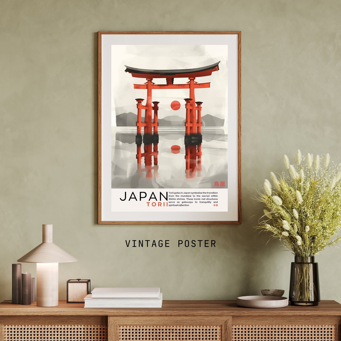 Impression Japon | Affiche Japon | Affiche porte de Torii | Impression Torii, Japon