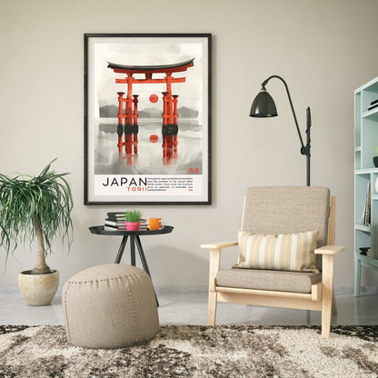 Impression Japon | Affiche Japon | Affiche porte de Torii | Impression Torii, Japon