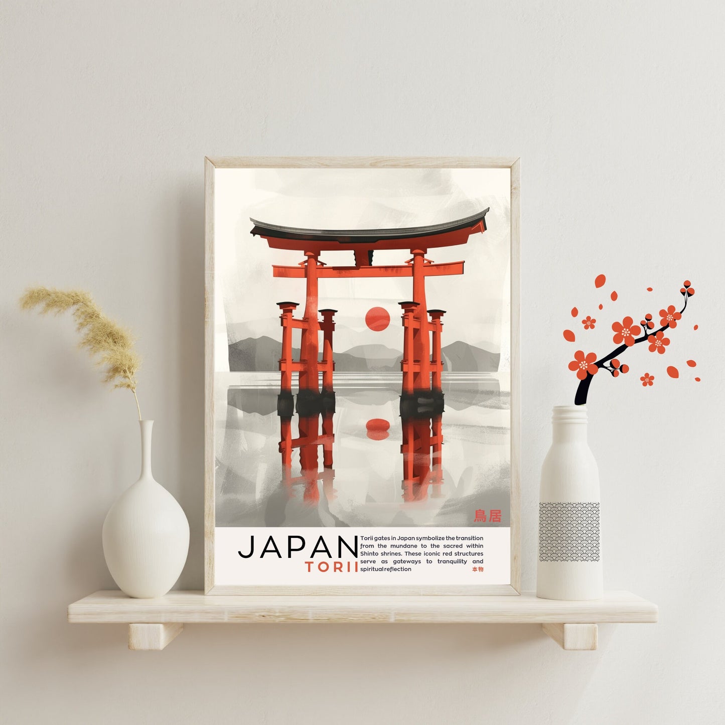 Impression Japon | Affiche Japon | Affiche porte de Torii | Impression Torii, Japon