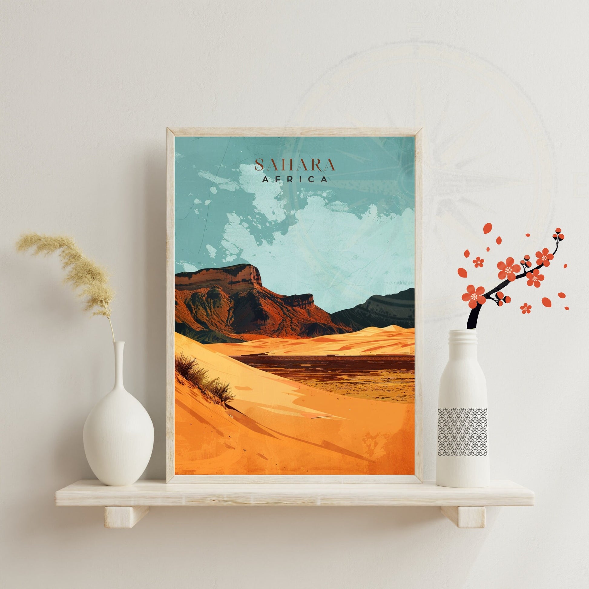 Affiche Sahara | Affiche de voyage Sahara | Affiche Afrique