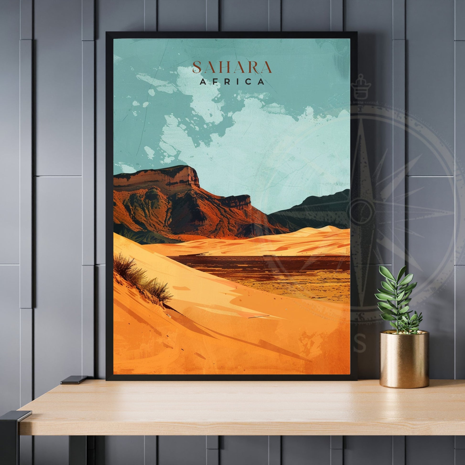 Affiche Sahara | Affiche de voyage Sahara | Affiche Afrique