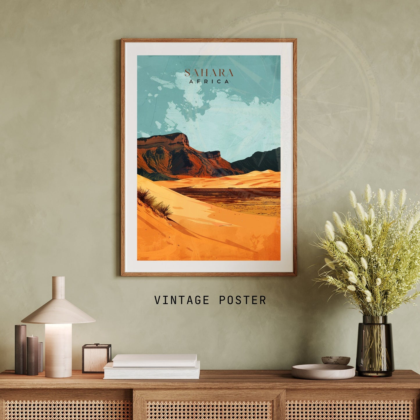 Affiche Sahara | Affiche de voyage Sahara | Affiche Afrique