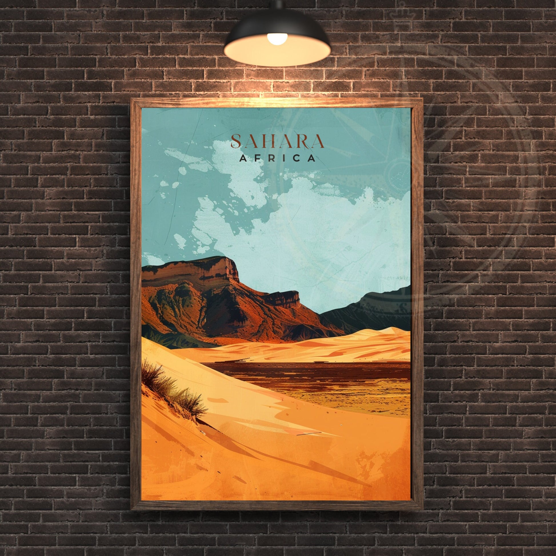 Affiche Sahara | Affiche de voyage Sahara | Affiche Afrique