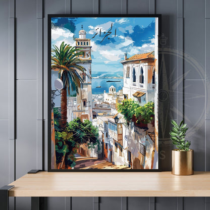 Affiche Alger | Affiche de voyage Alger| Affiche Algerie | Casbah d'Alger