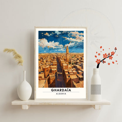 Affiche Ghardaïa, Algérie | Affiche de voyage Algérie