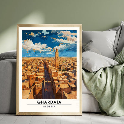 Affiche Ghardaïa, Algérie | Affiche de voyage Algérie