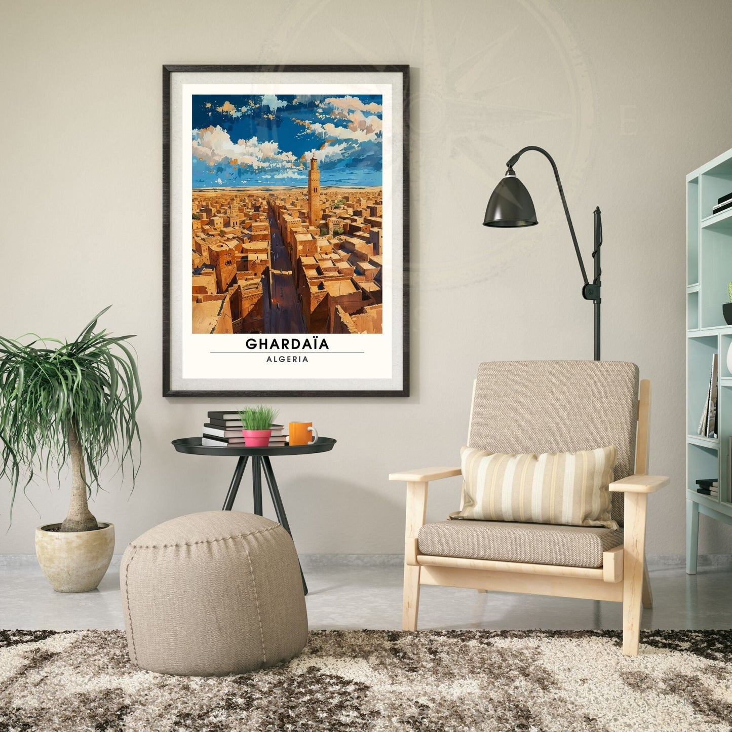 Affiche Ghardaïa, Algérie | Affiche de voyage Algérie