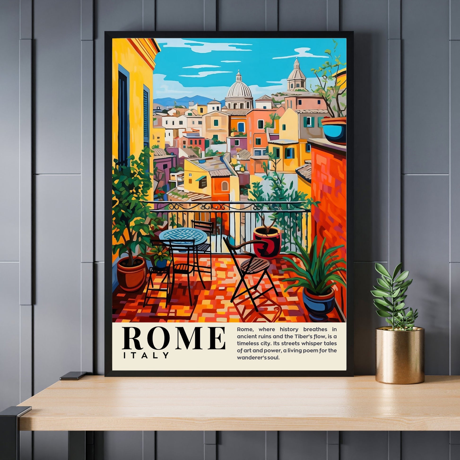 Affiche Rome | impression de voyage Rome | Impression Rome Colisée | Affiche Italie