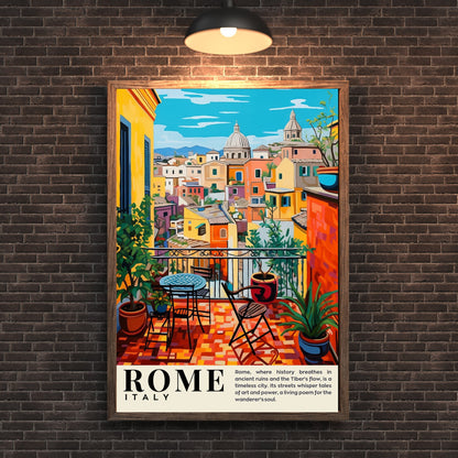 Affiche Rome | impression de voyage Rome | Impression Rome Colisée | Affiche Italie