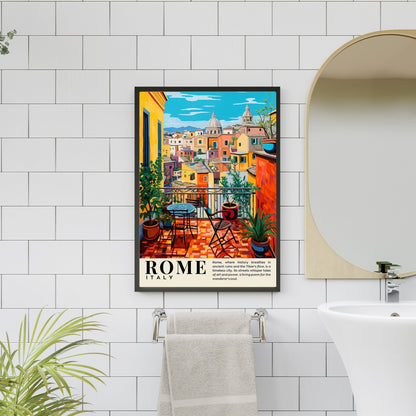 Affiche Rome | impression de voyage Rome | Impression Rome Colisée | Affiche Italie