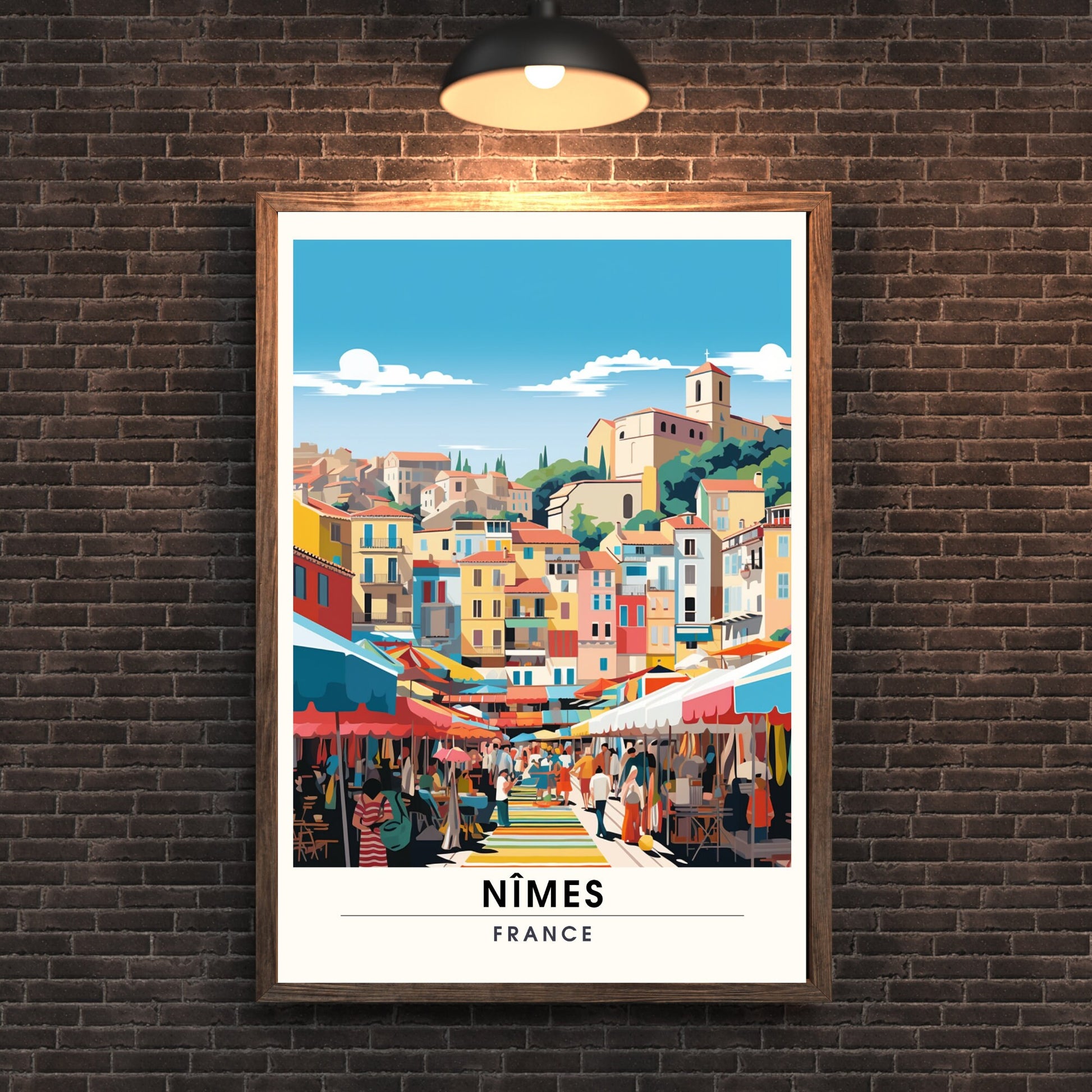 Impression Nîmes | Affiche de Voyage Nîmes | Impression de Voyage Nîmes , France