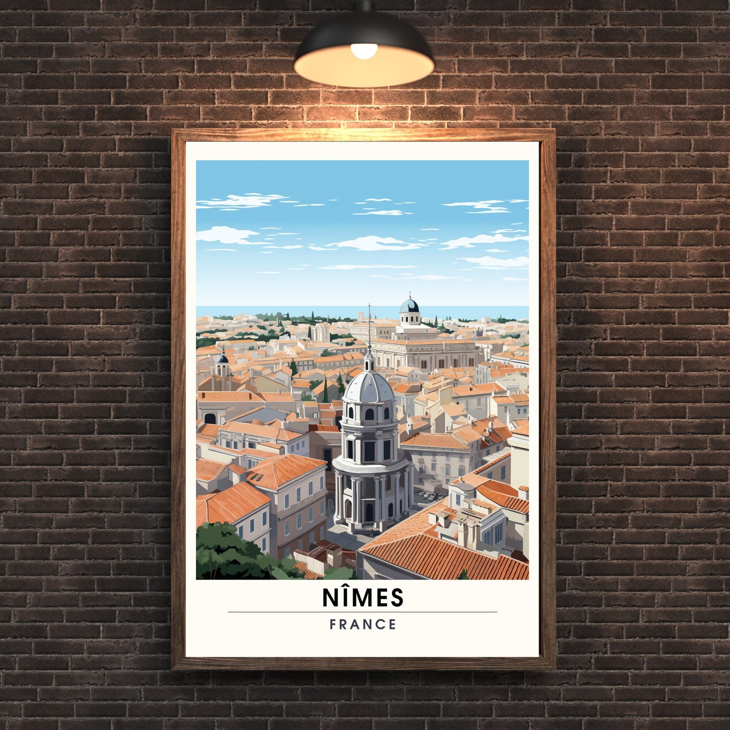 Impression Nîmes | Affiche de Voyage Nîmes | Impression de Voyage Nîmes , France