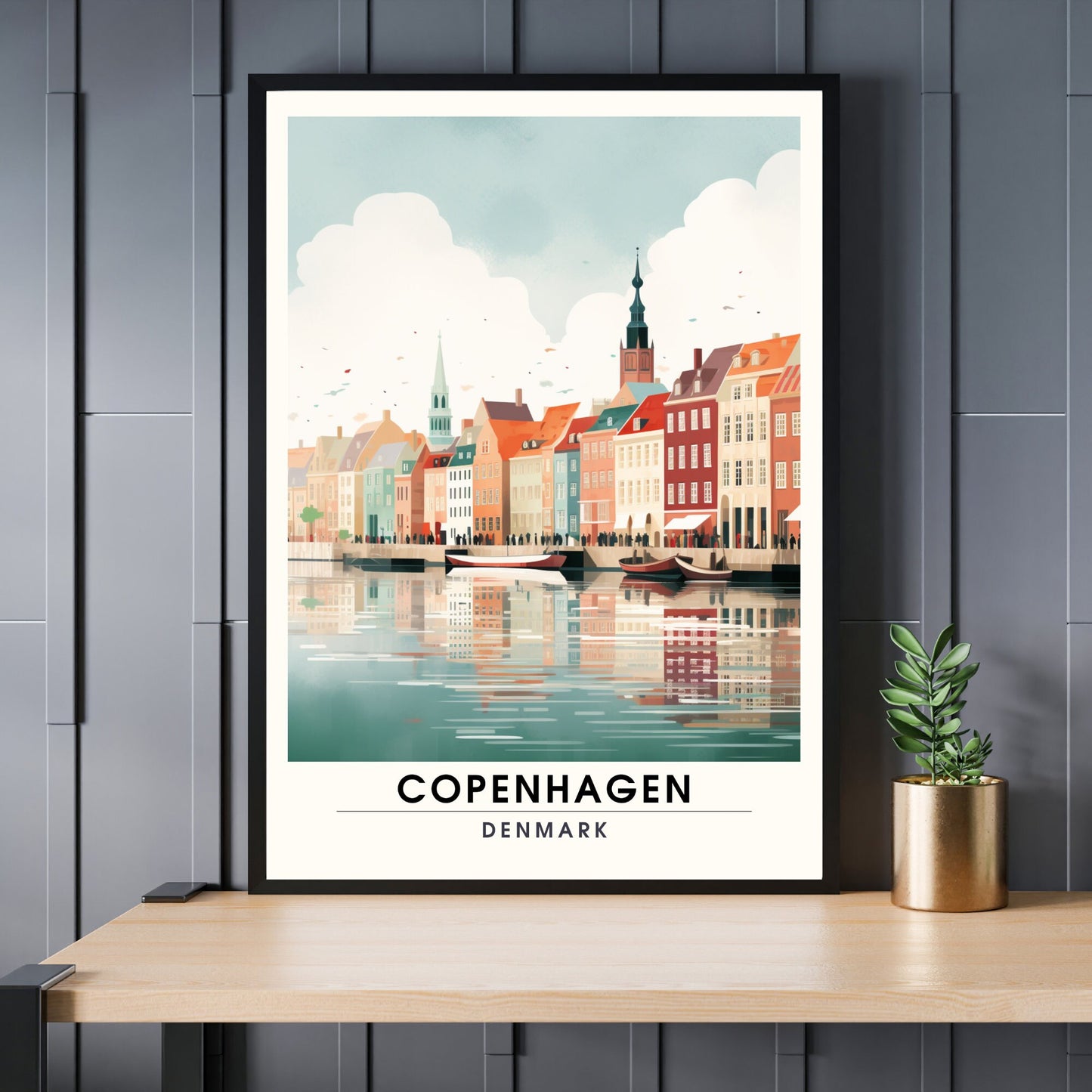 Impression Copenhague | Affiche de Voyage Copenhague | Impression de Voyage Copenhague , Danemark | Affiche Copenhague