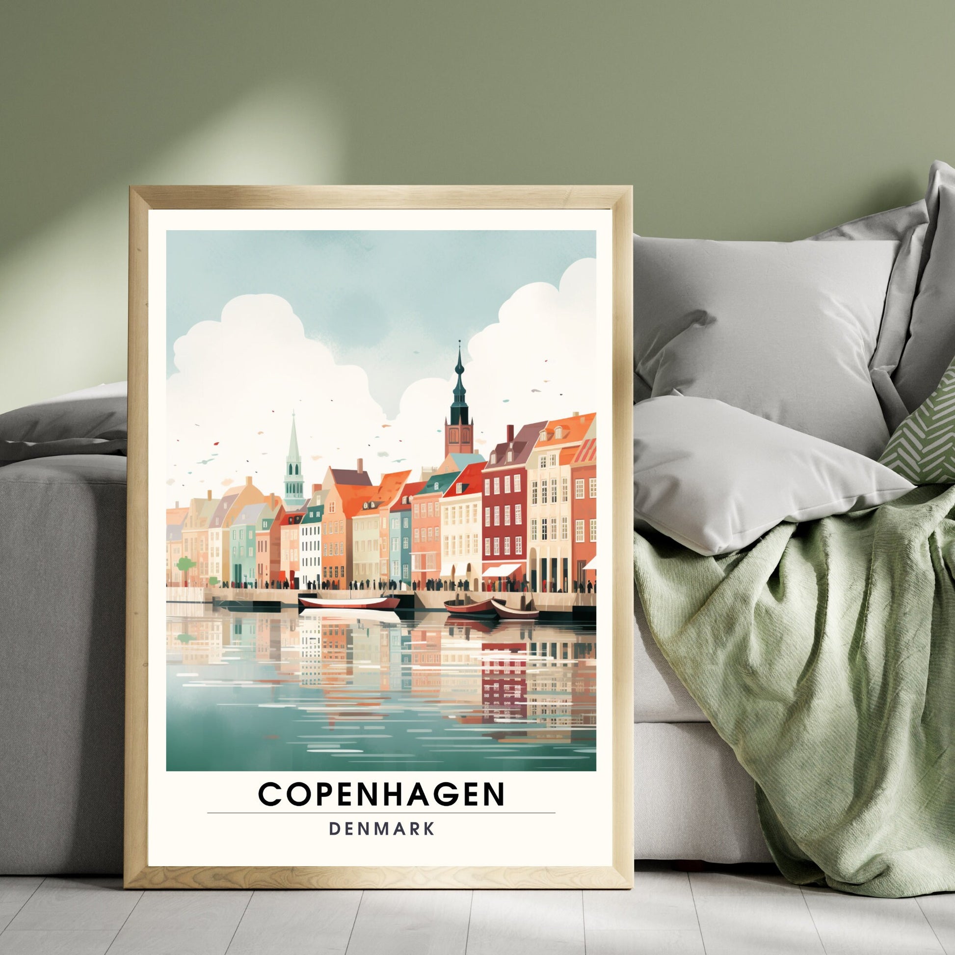 Impression Copenhague | Affiche de Voyage Copenhague | Impression de Voyage Copenhague , Danemark | Affiche Copenhague