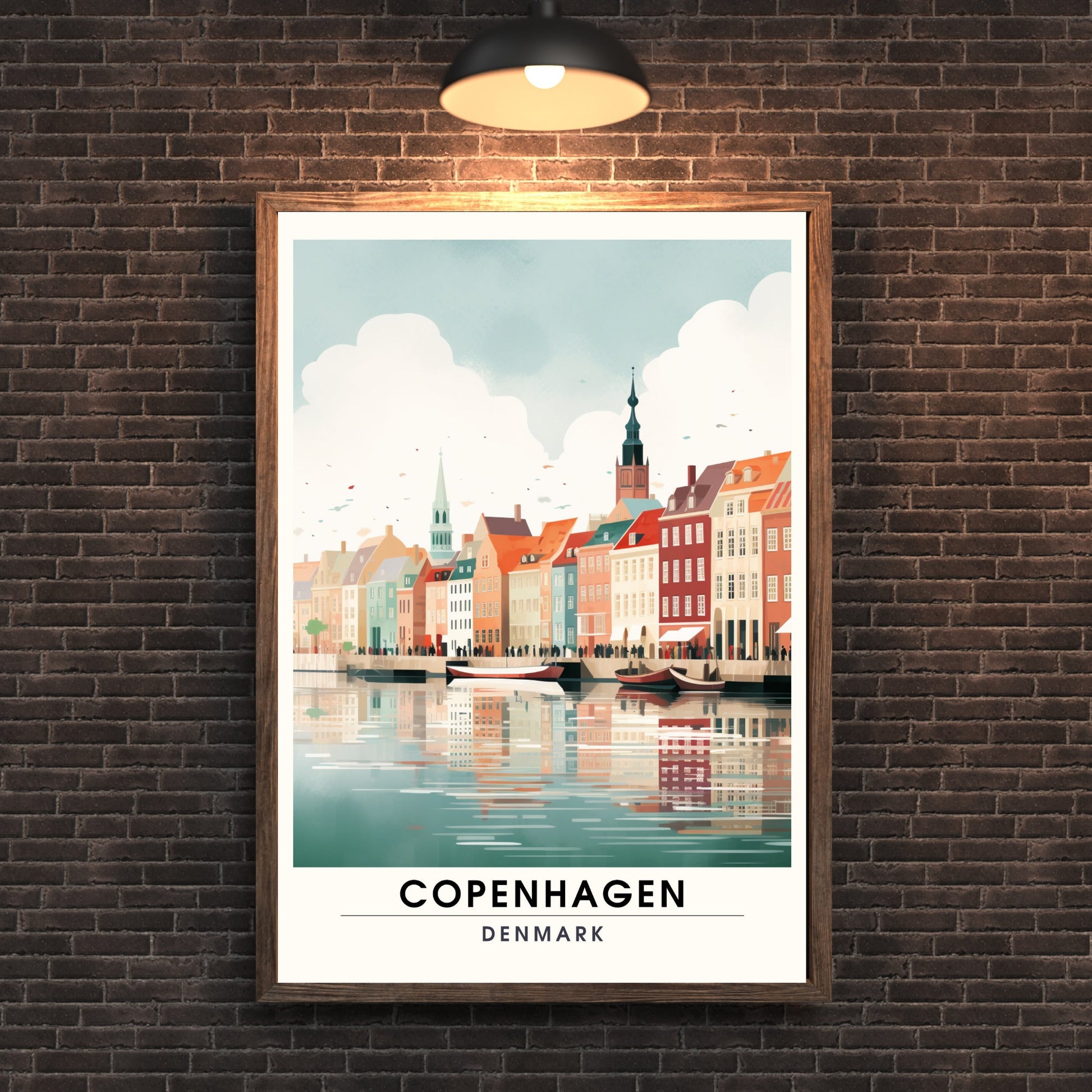 Impression Copenhague | Affiche de Voyage Copenhague | Impression de Voyage Copenhague , Danemark | Affiche Copenhague