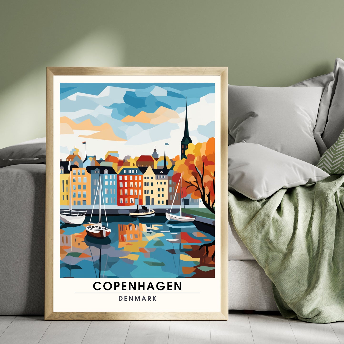 Impression Copenhague | Affiche de Voyage Copenhague | Impression de Voyage Copenhague , Danemark | Affiche Copenhague