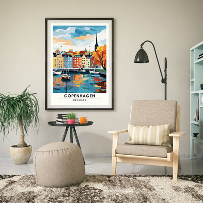 Impression Copenhague | Affiche de Voyage Copenhague | Impression de Voyage Copenhague , Danemark | Affiche Copenhague