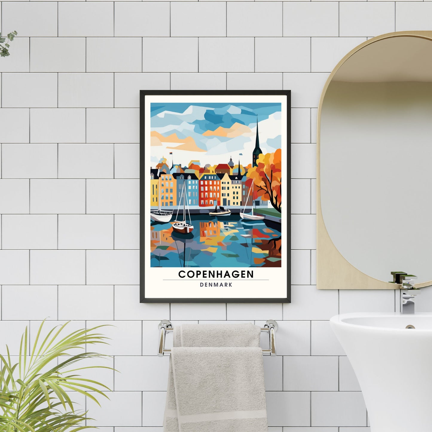 Impression Copenhague | Affiche de Voyage Copenhague | Impression de Voyage Copenhague , Danemark | Affiche Copenhague