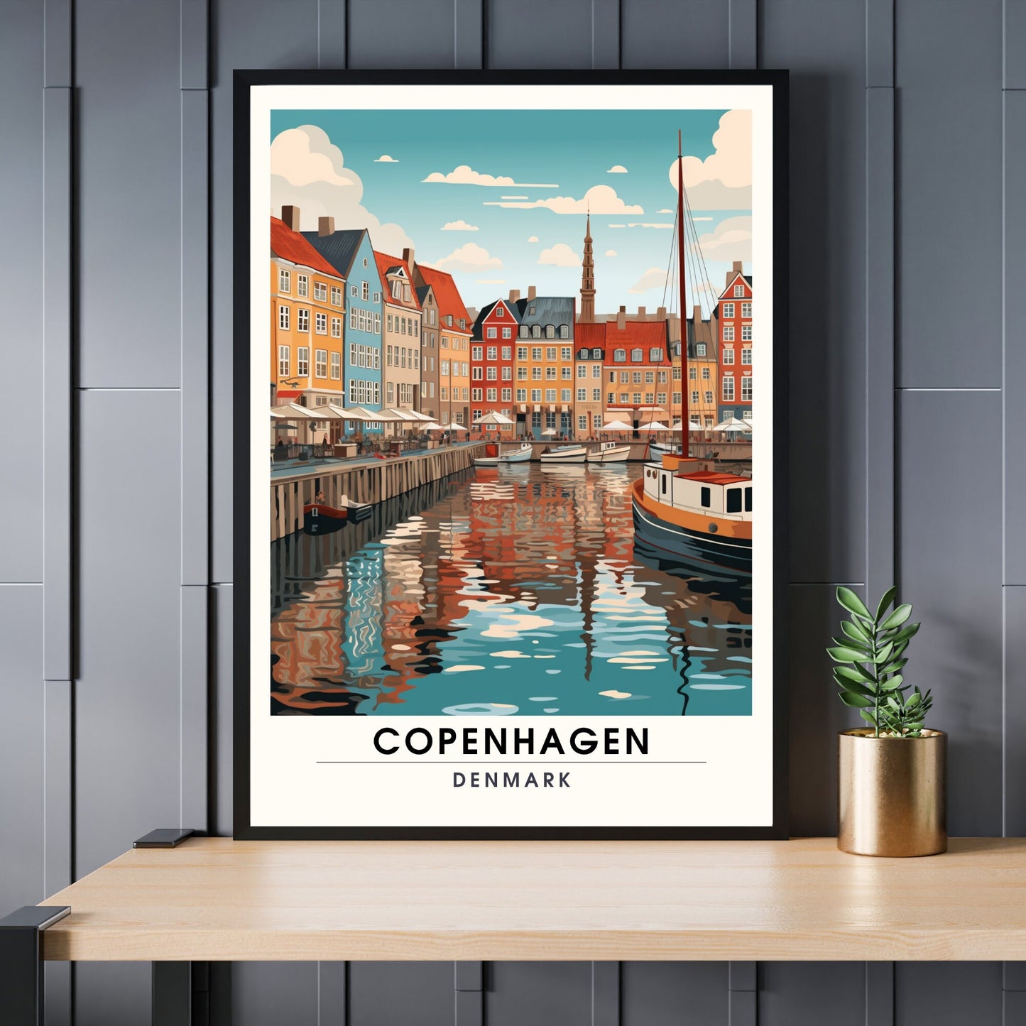 Impression Copenhague | Affiche de Voyage Copenhague | Impression de Voyage Copenhague , Danemark | Affiche Copenhague