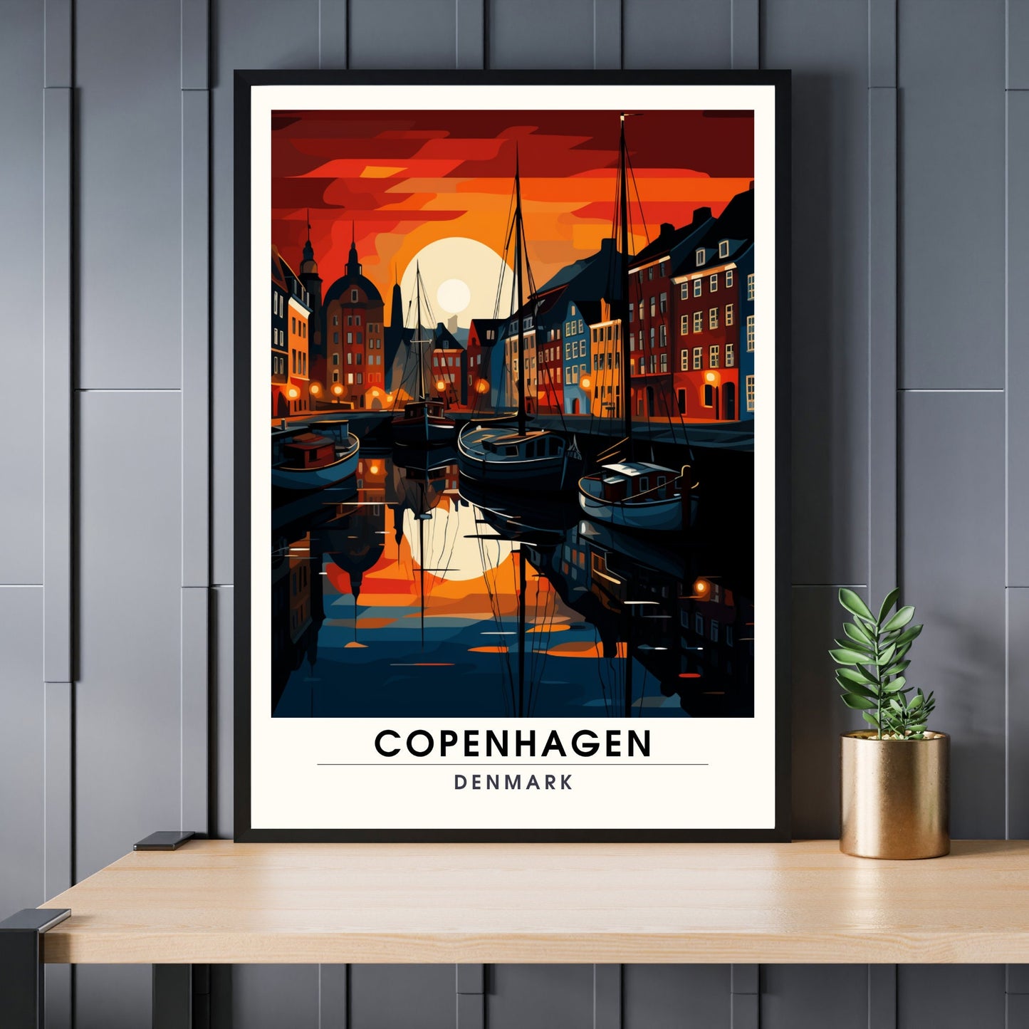 Impression Copenhague | Affiche de Voyage Copenhague | Impression de Voyage Copenhague , Danemark | Affiche Copenhague